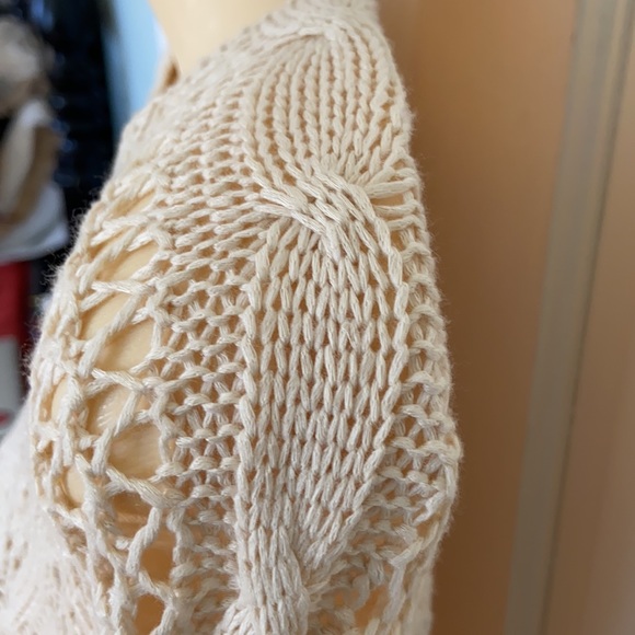 Ryu Open Weave Cropped Sweater Sz S - Picture 5 of 9